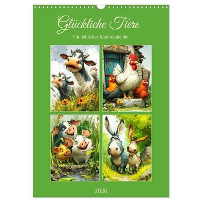 Hurley, R: Glückliche Tiere. Ein lieblicher Kinderkalender (