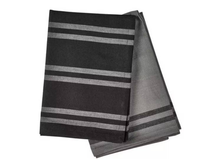 Södahl - Geschirrtuch-Set Soft, Grau/Schwarz (2 Stk)