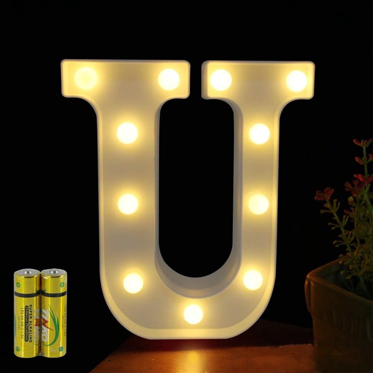 Verlichte Alphabet LED Lamp voor Kinderkamers – Decoratieve Plastic Letter voor Feestdecoratie