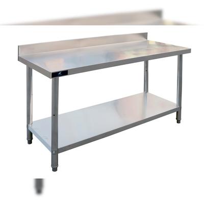 El fumi -ARBEITSTISCH Industrielle wandmontierte Werkbank aus Edelstahl 1500 x 600 x 850 + 100