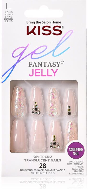 Kiss Gel Fantasy Jelly False Nails Jelly Juice 28 pc