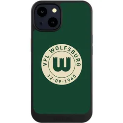 Nivocase Hülle für Apple iPhone 14 Handyhülle NIVOcore Case Schwarz Offizielles Lizenzprodukt VfL Wolfsburg (Apple iPhone 14), Smartphone Hülle, Schwarz