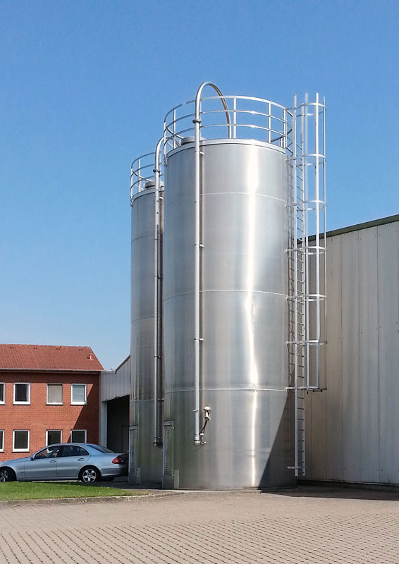 Euroline Steigleiter Aluminium blank mit Rückenschutz SH 4,76m