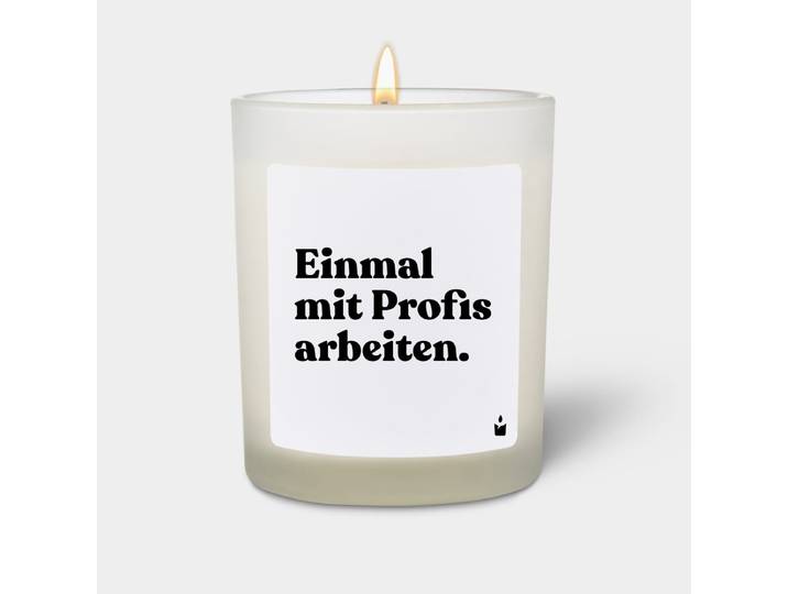 Duftkerze Weiss Flowery Einmal mit Profis arbeiten.