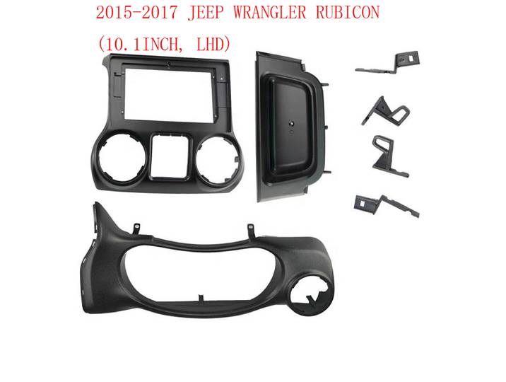 Kit de tableau de bord pour Jeep Wrangler 10.1-2011, LHD, RHD, cadre de fascia d'autoradio, lecteur Android, couvercle d'adaptateur, panneau stéréo, lunette, 2014 pouces