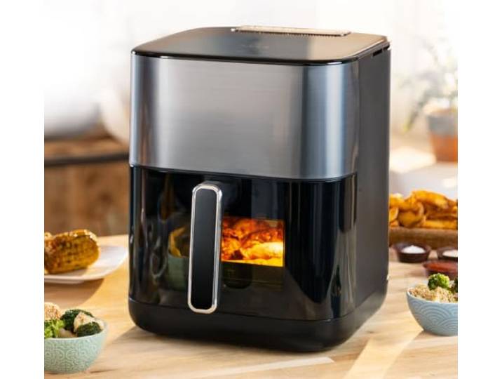 Heißluftfritteuse mit Dampffunktion, 6 l, 1800 W & Keramikbeschichtung