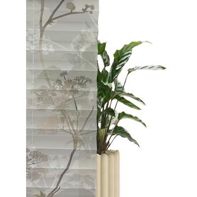 Plissee OTTO HOME "MYNNI" Gr. 1, beige (sand), B:30cm H:130cm, Obermaterial: 100% Polyester, Plissees, florales Muster, Sonnenschutz, für Tür & Fenster- NEUHEIT