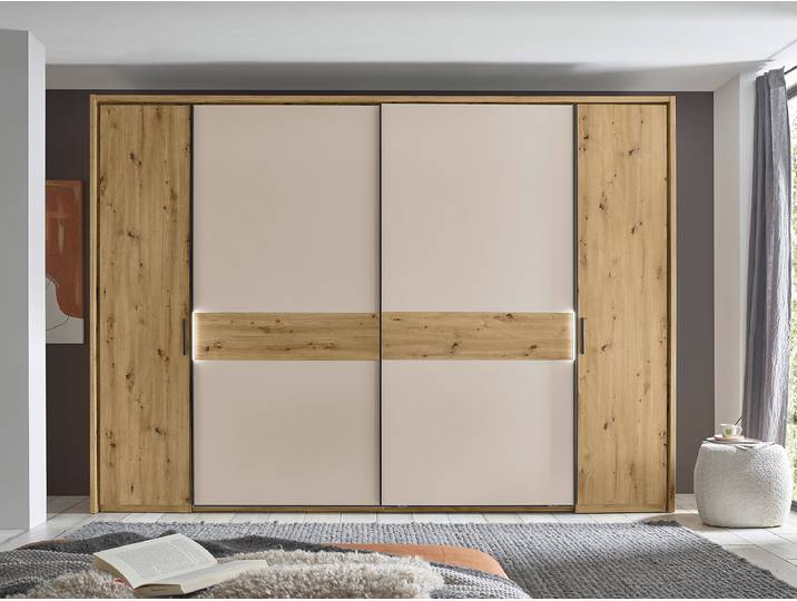 Beleuchteter Kombischrank Gangti 312cm Braun