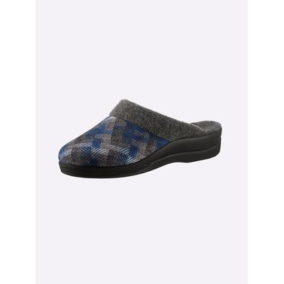 Hausschuh CASUAL LOOKS, Damen, Gr. 40, blau (jeansblau), Textil, Schuhe Hausschuh