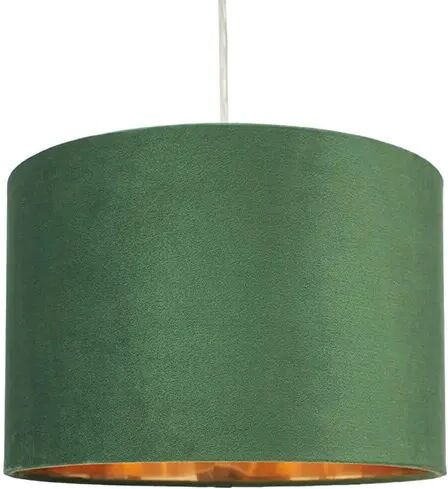 BHS Velvet 30cm Emerald Green Easyfit Shade