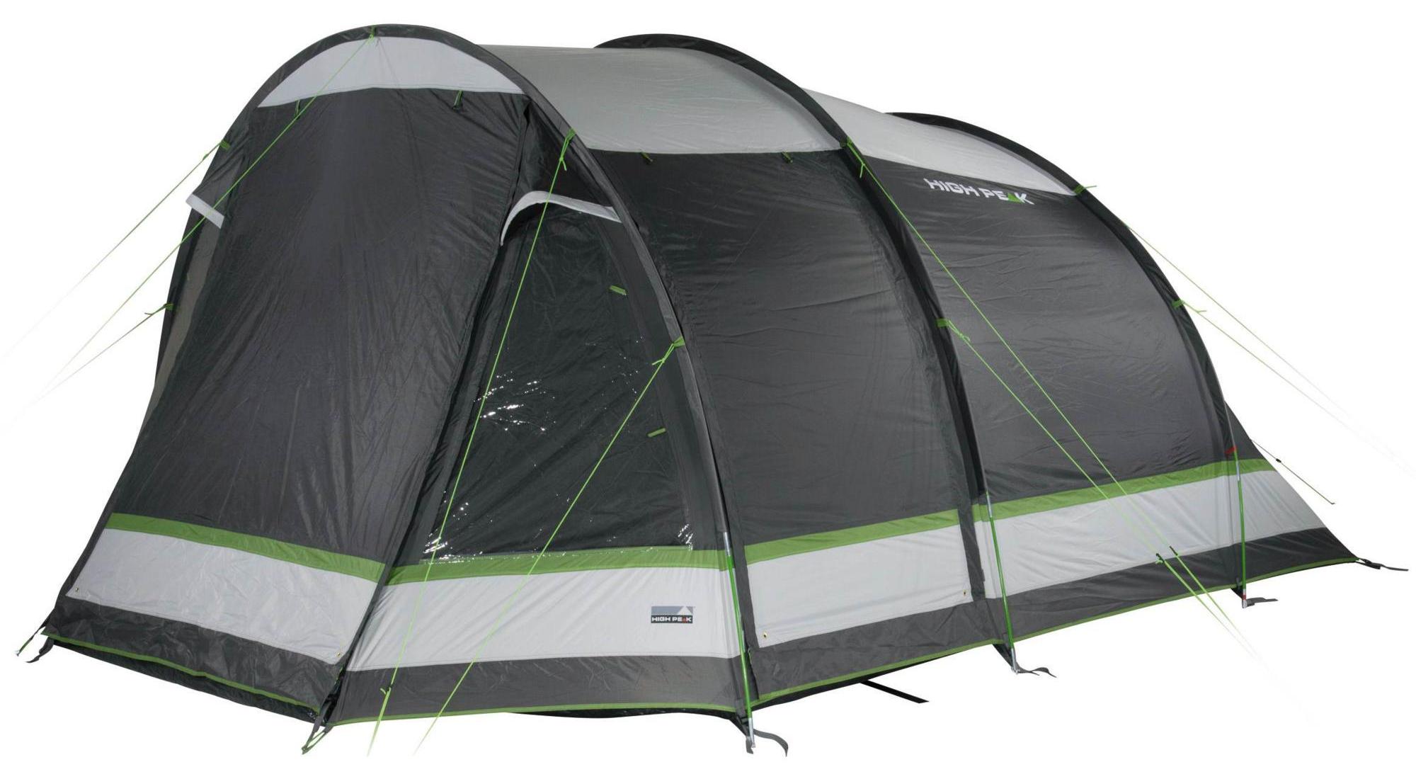High Peak Meran 4.0, Kuppelzelt, 4 Person(en), Moskitonetz, Belüftung, Wasserdichte Nähte, Grün, Grau, Hellgrau
