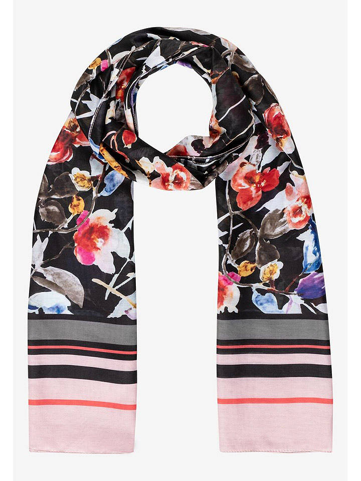 More & More Schal in Schwarz/ Rosa - (L)180 x (B)70 cm - onesize