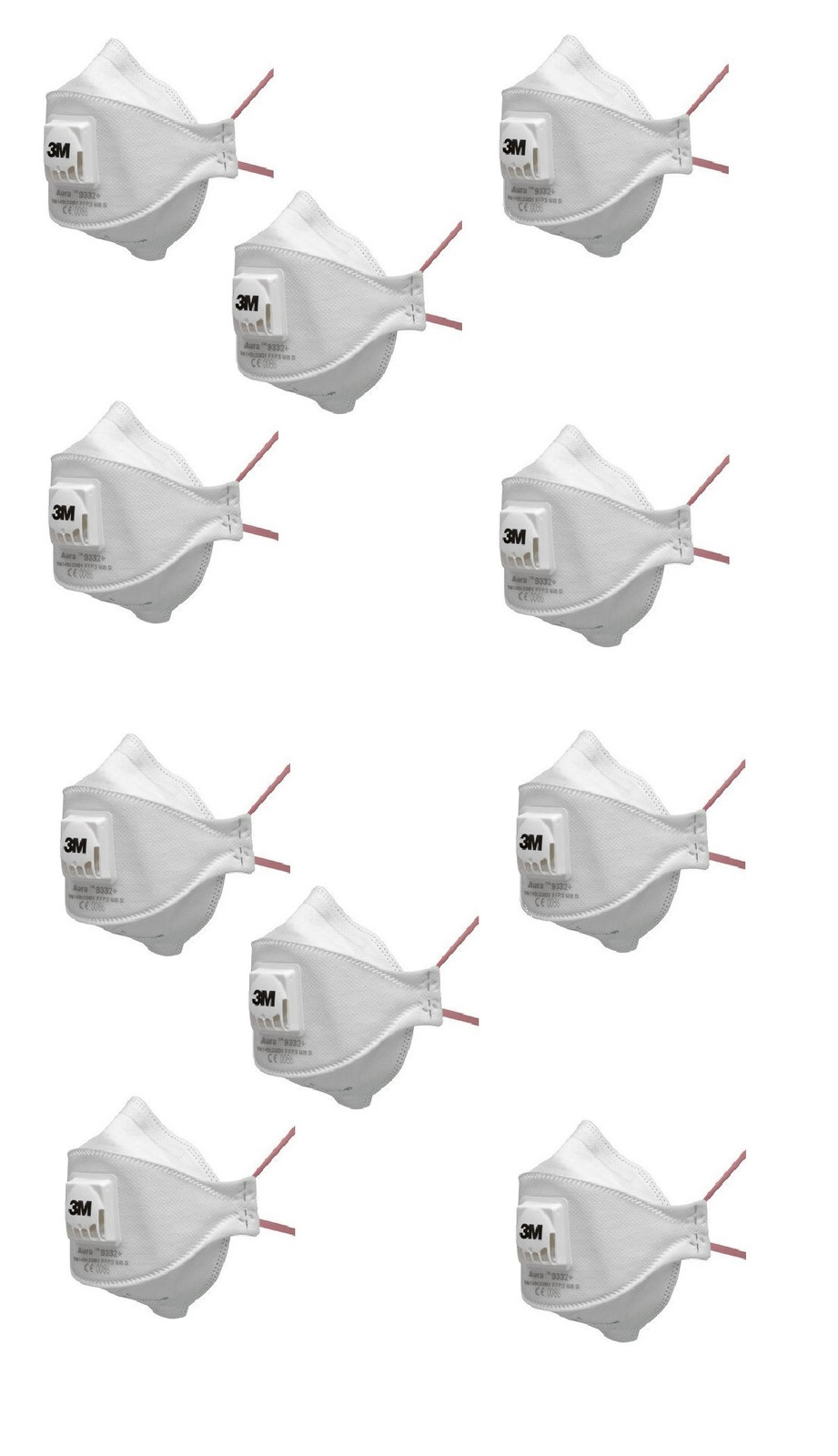 3M 9332+ FFP3-masker, wit, 1 stuk