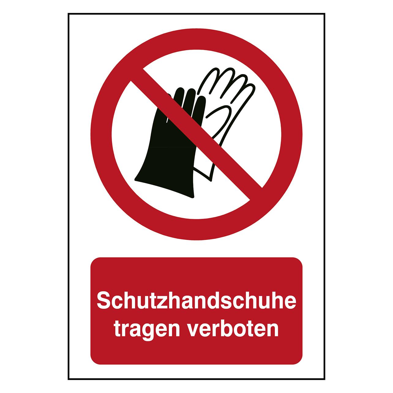 Brady B-862, Toughwash-Verbotsschild, P028 - Benutzen von Handschuhen verboten, Polyester, Schwarz (234574)