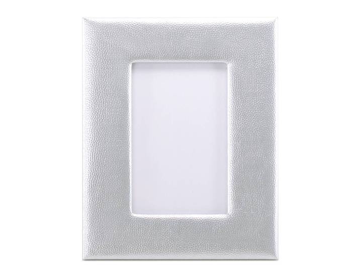 Cadre photo Bina Plaque MDF, PVC, Similicuir, Non-tissé Argenté/Argenté 19 x 24cm