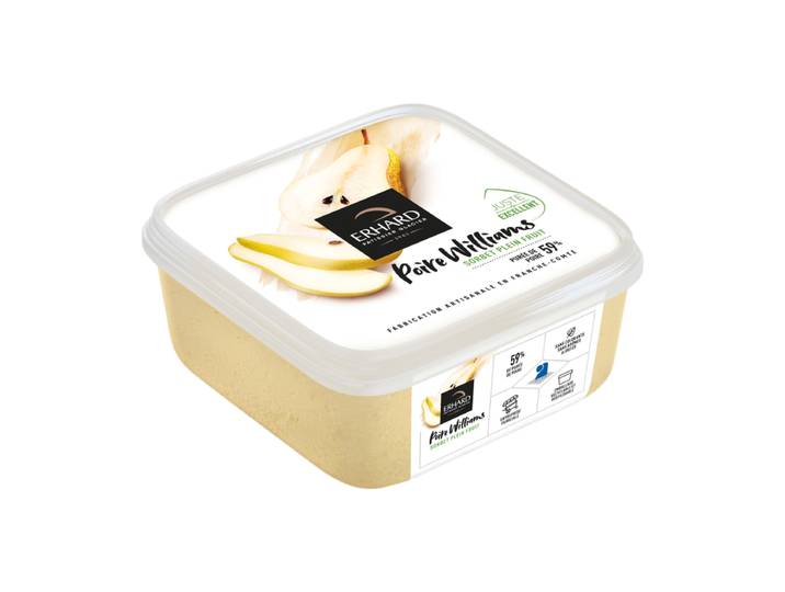 ERHARD Sorbet plein fruit poire Williams - 488 g