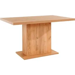 Esstisch Cross 136 x 90 cm Holzoptik Braun Eiche