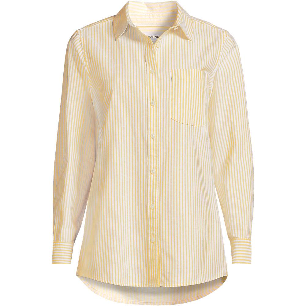 Langarm Oxford-Hemd für Damen in Petite-Größe, Damen, size: petite, Gelb, Baumwolle, by Lands' End