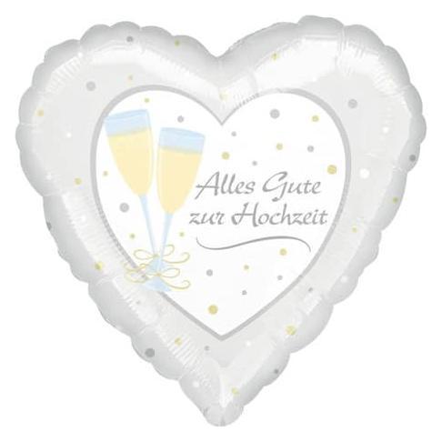 Anagram Standard Alles Gute zur Hochzeit Folienballon verp (5x) (3216875)