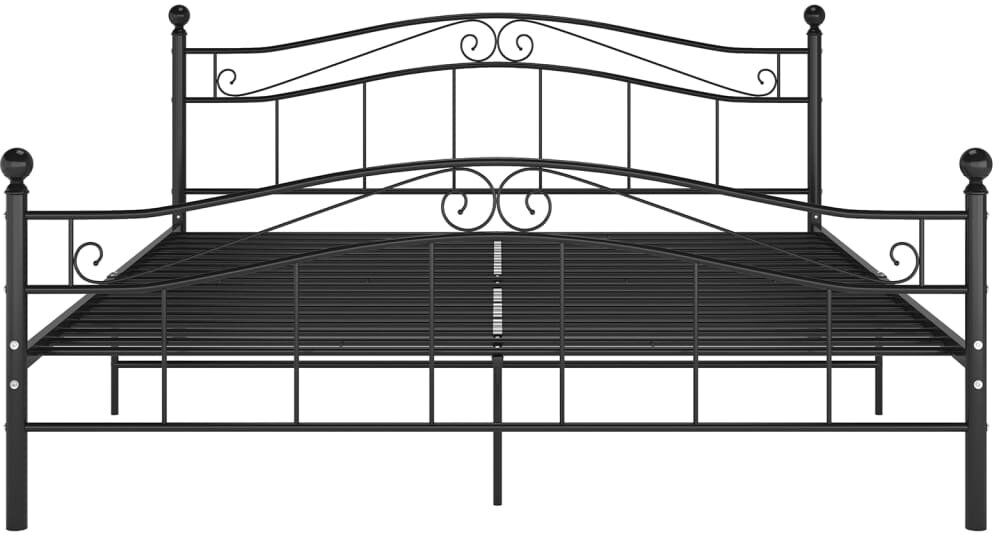 Rosalind Wheeler Gapspard Bed Black 180 x 200 cm