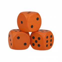 Halmakegel.com Augenwürfel - 30mm - Holz - orange 257434