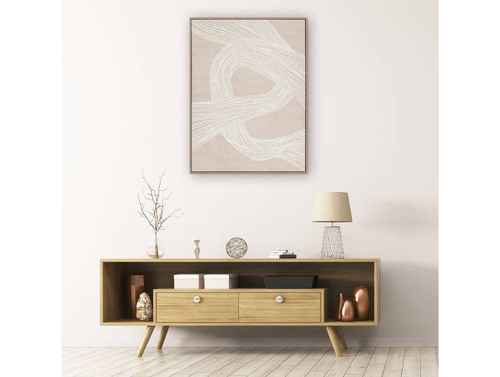 Bild White Flow Mischgewebe Beige 62 x 82 x 3cm