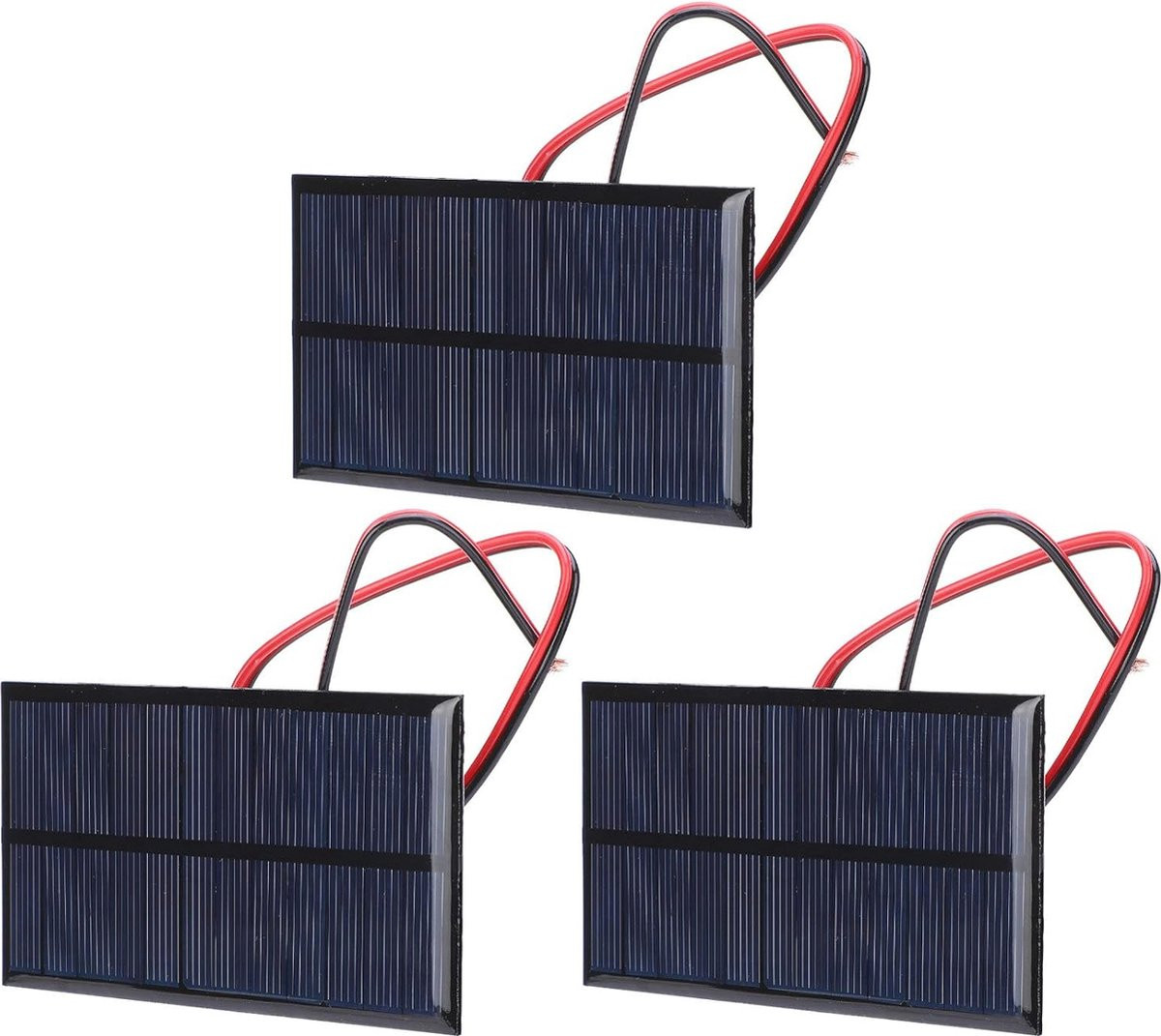 Mini Zonnepanelen Set van 3 stuks - 6V Polysilicium Solar Cell Charger Module voor DIY Projecten