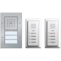 Gira, Klingel + Türsprechanlage, Zweifamilienhaus-Paket Audio (Kabelgebunden)