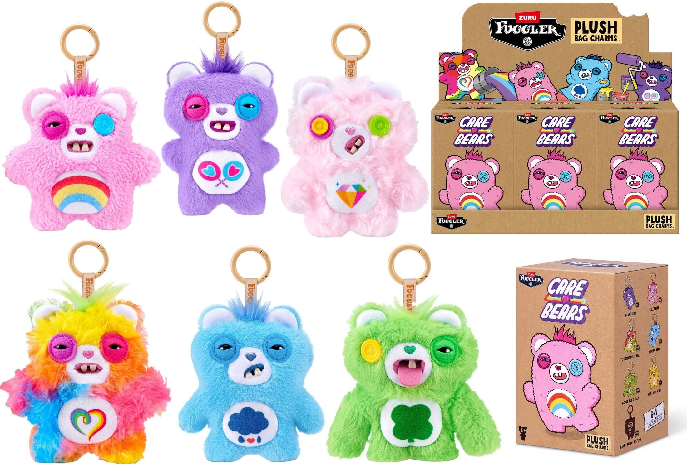 Fuggler x Care Bear 5-Inch Plush Bag Charm Mystery Box - 1 Box Selected at Random by ZURU