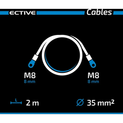 ECTIVE H07V-K Batteriekabelsatz 35mm2 rot/schwarz M8/M8 2 Meter