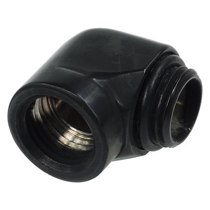 Alphacool HF L-Verbinder G1/4 AG auf G1/4 IG Deep Black (17045)