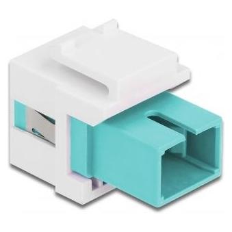 Delock Keystone Modul SC Simplex Buchse zu SC Simplex Buchse aqua / weiss (Keystone Modul) (86716)