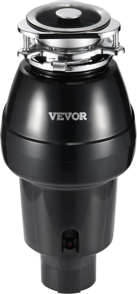VEVOR Afvalvermaler voor voedselresten, 3/4 pk, 3600 RPM, continu gebruik, 3-bout bevestiging
