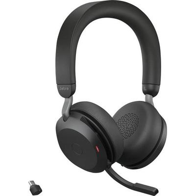 Jabra Evolve2 75 On Ear Headset kabelgebunden Schwarz Batterieladeanzeige, Mikrofon-Stummschaltung Telefon -
