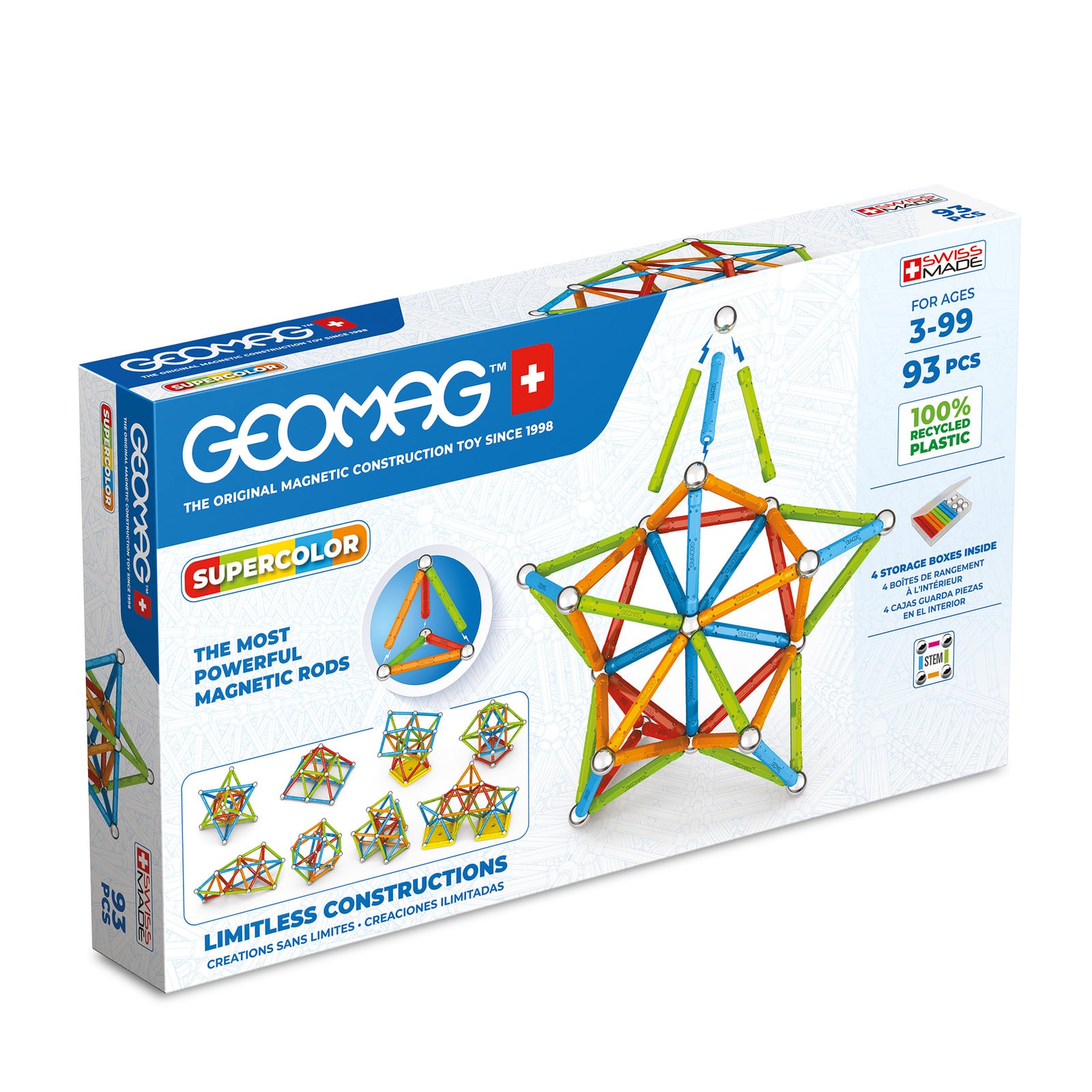 Geomag Supercolor Magnetisch Bouwset - 93 stuks - Vanaf 3 jaar