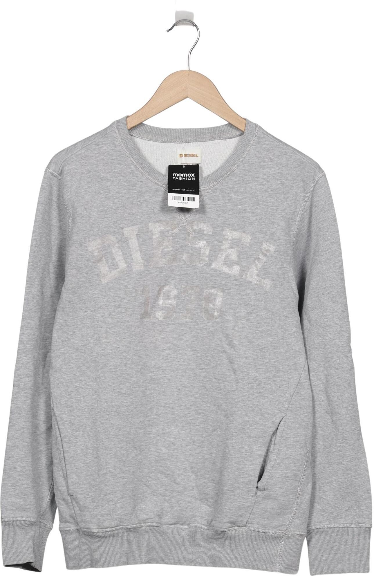 Diesel Herren Sweater, Grau, Gr. M, Baumwolle - Second Hand