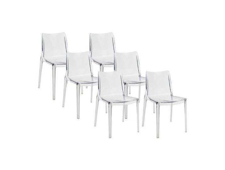 Lot de 6 chaises en polycarbonate - Cristal - RANZAKA