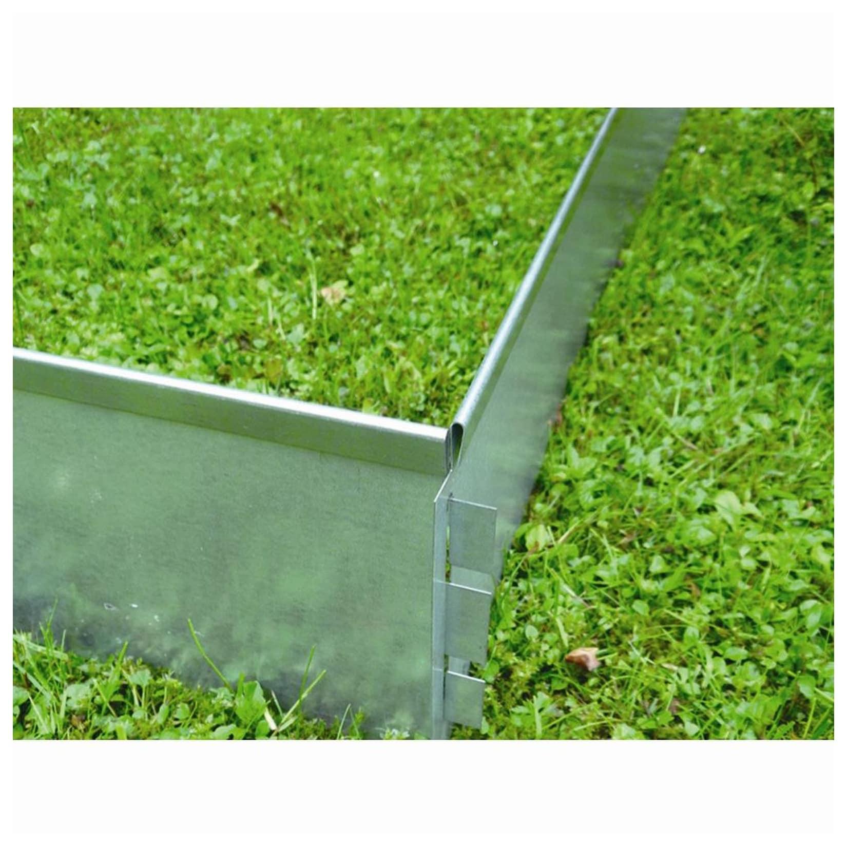 DeuFa Fallen-Produktions- und Vertriebs GmbH Rasenkante verzinkt, Maße: 100x15cm aus biegsamen Metallblech