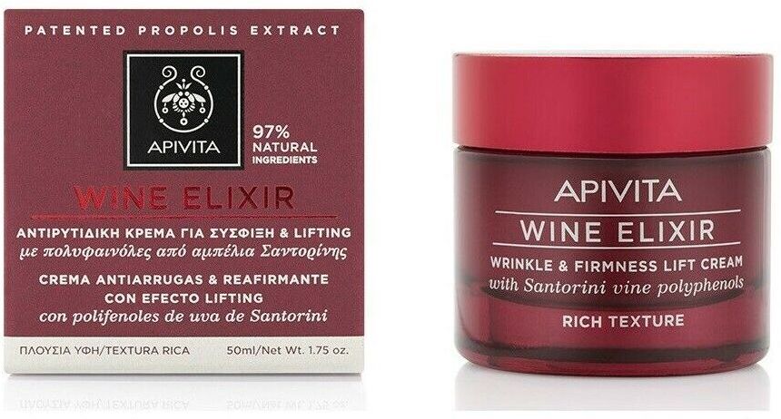 Apivita Wine Elixir wrinkle & firmness Rich Texture Cream 50 ml