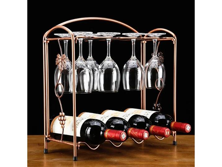 Support à verres à vin créatif pour la maison, ornement décoratif, porte-bouteilles inversé haut, étagère à vin rétro pour cuisine