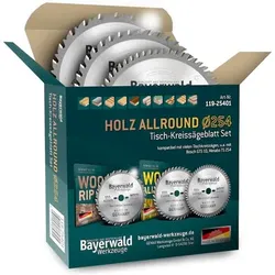 1x Kreissägeblatt Set 254 für Bosch GTS 10 und PTS 10 - der Allrounder | Holzkreissägeblatt-Sets