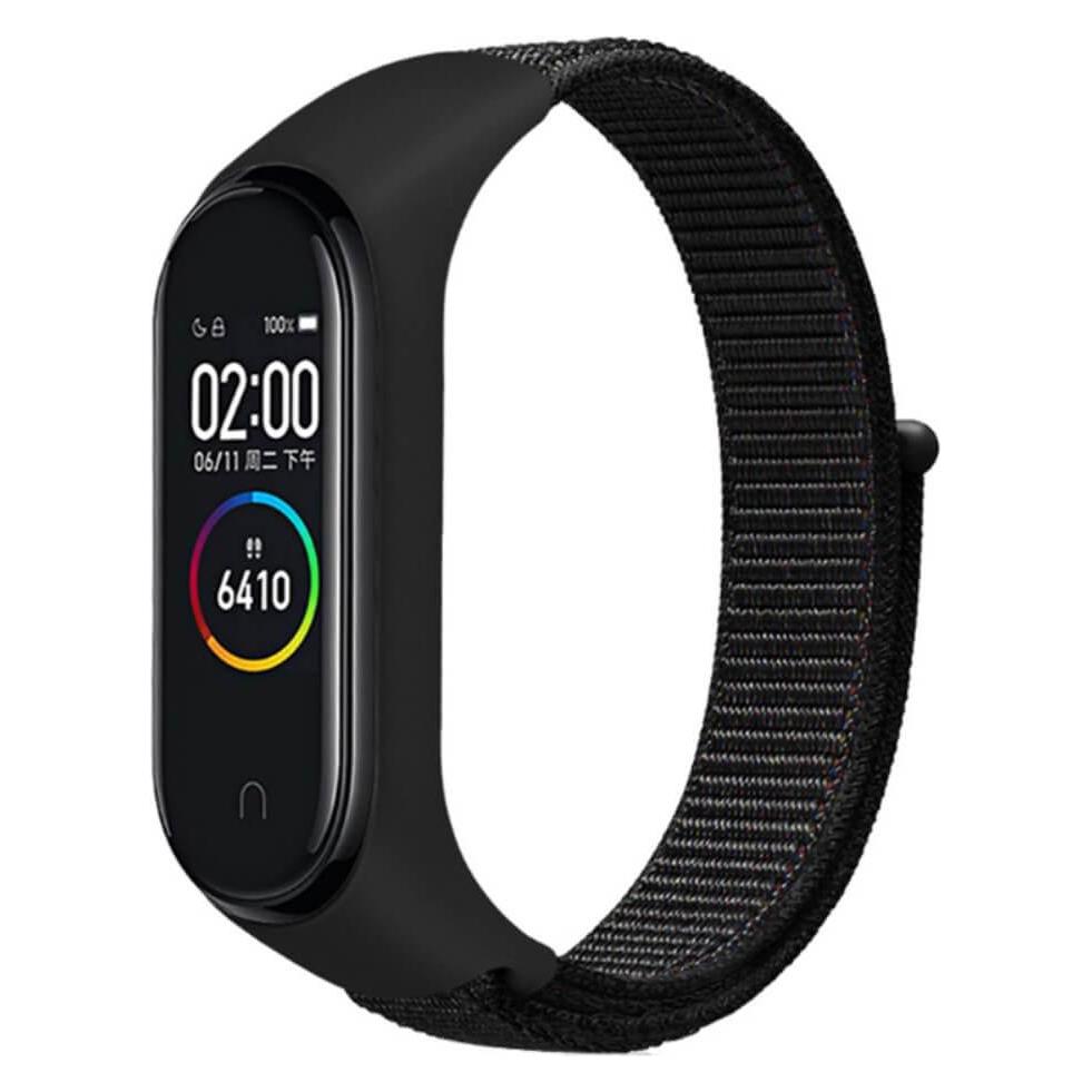 Cover-Discount Xiaomi Mi Band - Nylon Armband Klettverschluss schwarz (Nylon) (680604501H)