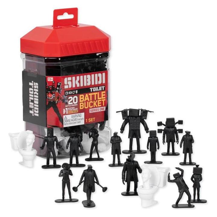 Skibidi Toilet Battle Bucket, Collectible Figures, Officially Licensed Toilet Merch (1350)