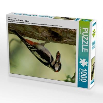 CALVENDO Puzzle Ein Motiv aus dem Kalender Besucher im Garten - Vögel | 1000 Teile Lege-Größe 64x48cm Foto-Puzzle für glückliche Stunden
