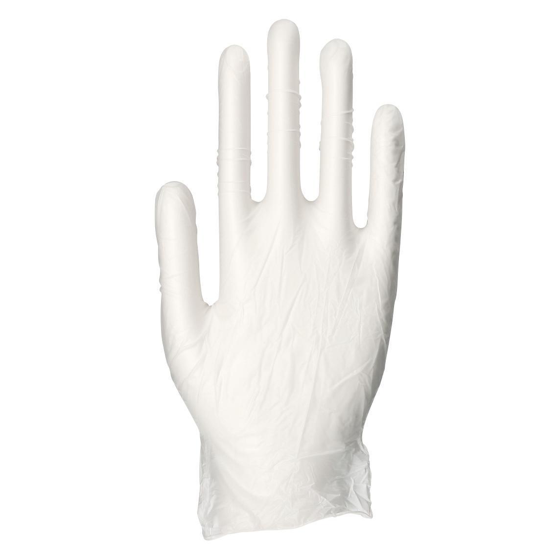 Papstar Einmalhandschuhe Medi-Inn Comfort, Vinyl, puderfrei, latexfrei, transparent, 100 Stück (XL) (93024)