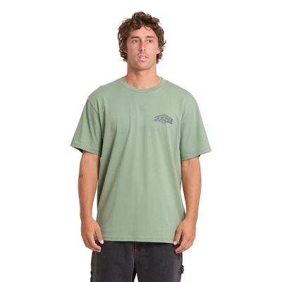 T-Shirt BILLABONG "Reverse Premium", Herren, Gr. XXL, grün (hedge grün), Obermaterial: 100% Baumwolle., Shirts T-Shirt