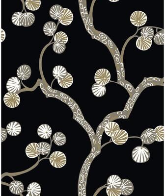 Seabrook Designs Allegra Branches Non-Woven Unpasted Wallpaper