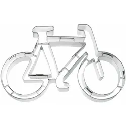 BIRKMANN Ausstechform Fahrrad, Ausstecher, Plätzchenform, Keks, Plätzchen, Edelstahl, 11 cm, 197794