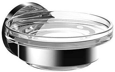 Emco Round Seifenhalter 433000100 chrom, Schale Kristallglas klar, in Halter