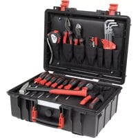 Werkzeugkoffer Basic L mechanic, Werkzeug-Set schwarz/rot, 36-teilig, mit Koffer